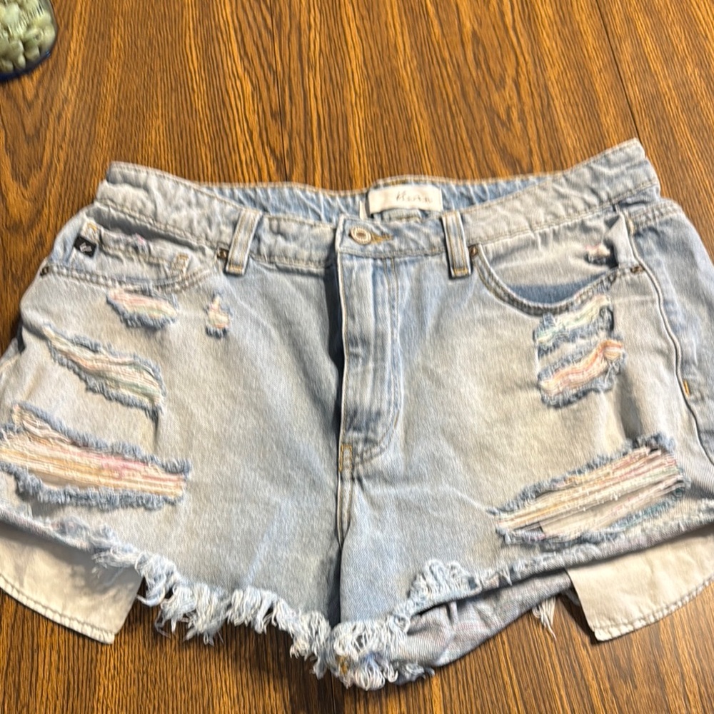 Distressed Denim Shorts